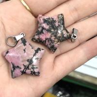 Gemstone Pendants Jewelry, Natural Stone, Star, polished, DIY, more colors for choice, 30x10mm, Sold By PC