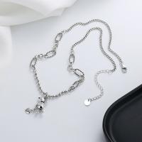 925 Sterling Silver Necklaces with 1.97inch extender chain Bear Antique finish fashion jewelry & for woman nickel lead & cadmium free Length Approx 15.75 Inch Sold By PC