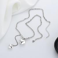 925 Sterling Silver Necklaces with 1.97inch extender chain Heart Antique finish fashion jewelry & for woman nickel lead & cadmium free Length Approx 18.11 Inch Sold By PC