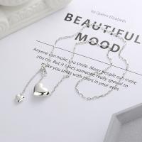 925 Sterling Silver Necklaces with 2.36inch extender chain Heart Antique finish fashion jewelry & for woman nickel lead & cadmium free Length Approx 16.14 Inch Sold By PC