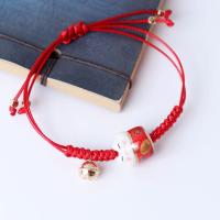 Porcelain Bracelet, with Wax Cord, handmade, Length Adjustable & fashion jewelry & Unisex, more colors for choice, Length:Approx 13-23 cm, Sold By PC