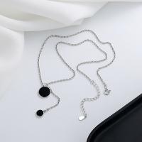 925 Sterling Silver Necklaces, with 1.97inch extender chain, Antique finish, fashion jewelry & for woman & enamel, nickel, lead & cadmium free, Length:Approx 15.75 Inch, Sold By PC