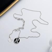 Серебряное ожерелье, 925 пробы, ювелирные изделия моды & Женский & эмаль, не содержит никель, свинец, длина:Приблизительно 16.54 дюймовый, продается PC