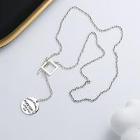 925 Sterling Silver Necklaces, Antique finish, fashion jewelry & for woman, nickel, lead & cadmium free, Length:Approx 17.72 Inch, Sold By PC