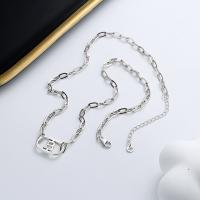 925 Sterling Silver Necklaces, with 1.97inch extender chain, Antique finish, fashion jewelry & for woman, nickel, lead & cadmium free, Length:Approx 17.72 Inch, Sold By PC