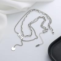 925 Sterling Silver Necklaces with 1.97inch extender chain Antique finish fashion jewelry & for woman nickel lead & cadmium free Length Approx 14.57 Inch Sold By PC