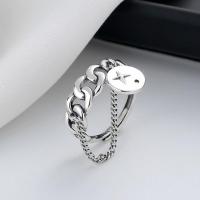 Solidny srebrny pierścień, 925 Srebro, biżuteria moda & dla kobiety, bez zawartości niklu, ołowiu i kadmu, 7mm, sprzedane przez PC