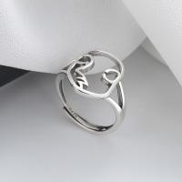 Ezüst ékszer Finger Ring, 925 ezüst, divat ékszerek & a nő & üreges, nikkel, ólom és kadmium mentes, 16mm, Által értékesített PC