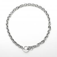 Edelstahl Schmuck Halskette, 304 Edelstahl, poliert, Modeschmuck & für den Menschen, keine, 8mm, Länge:ca. 16.54 ZollInch, verkauft von PC
