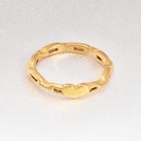 Titan Edelstahl Ringe, Titanstahl, Herz, Modeschmuck & verschiedene Größen vorhanden & für Frau, goldfarben, verkauft von PC