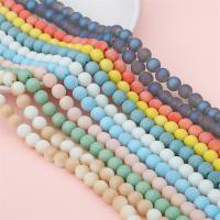 Fashion Glass Beads, Round, DIY, more colors for choice, 8mm, Hole:Approx 1u30025mm, Approx 70PCs/Strand, Sold Per 53 cm Strand