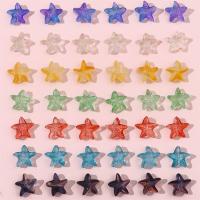 Fashion Glass Beads, Star, DIY, more colors for choice, 15x14mm, Hole:Approx 1mm, 10PCs/Bag, Sold By Bag