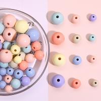 Perles acrylique de couleur unie, Rond, DIY & normes différentes pour le choix, plus de couleurs à choisir, Vendu par sac