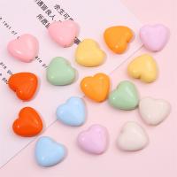 Acrylic Jewelry Beads, Heart, DIY, more colors for choice, 17x19mm, Hole:Approx 2mm, 20PCs/Bag, Sold By Bag