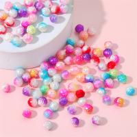 Perles en plastique, plastique ABS, fleur, DIY, plus de couleurs à choisir, 8mm, Trou:Environ 1.5mm, Environ 100PC/sac, Vendu par sac
