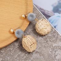 Earring Jewelry Bamboo handmade vintage & fashion jewelry & for woman white nickel lead & cadmium free Sold By Pair