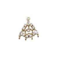 DIY Jewelry Supplies Brass KC gold color plated micro pave cubic zirconia Sold By PC