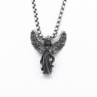 Titanium Steel Pendants, Angel, polished, DIY & Unisex, original color, 34.50x28x5.20mm, Hole:Approx 2.7mm, Sold By PC