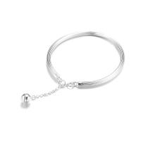 925 Sterling Silver Bangle silver color plated fashion jewelry & for woman Inner Approx 53.8mm Sold By PC