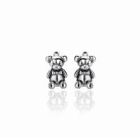 925 Sterling Silver Lever Back Earring, Bear, antique silver color plated, fashion jewelry & for woman, 8x12mm, Sold By Pair
