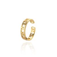 925 Sterling Silver Pljuska prst prsten, pozlaćen, s rimskim brojem & prilagodljiv & za žene & šupalj, više boja za izbor, 4.4mm, Veličina:6.5, Prodano By PC
