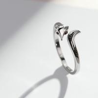 925 sidabro Cuff Finger Ring, Lapė, paplatinuota, Bižuterijos & reguliuojamas & mikro nutiesti kubinių Zirconia & moters, 7.8mm, Dydis:7, Pardavė PC