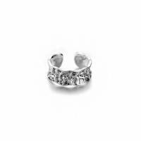 925 ezüst Mandzsetta Finger Ring, antik ezüst színű bevonattal, állítható & a nő, 8.3mm, Méret:6.5, Által értékesített PC