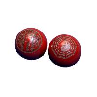 Gemstone Jewelry Beads, Cinnabar, Round, DIY & different size for choice & with letter pattern, Sold By PC