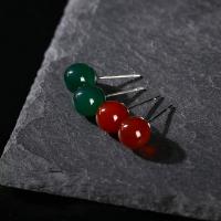 Gemstone Oorbellen, chalcedoon, mode sieraden & voor vrouw, meer kleuren voor de keuze, 8mm, Verkocht door pair