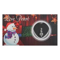Oyster & Wish Pearl Kit Vacuum Pearl Oyster & necklace Freshwater Pearl with Brass Snowman platinum color plated 2 pieces & Christmas Design & for woman Random Color 6-7mm Length Approx 45 cm Sold By Set