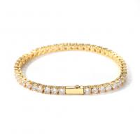 Cubic Zirconia Micro Pave Brass Bracelet plated fashion jewelry & micro pave cubic zirconia & for woman Sold By PC