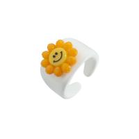 Acrylic Finger Ring, fashion jewelry & for woman, more colors for choice, Inner diameter:1.8cm, Width:1.7cm, Sold By PC