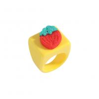 Resin Finger Ring, fashion jewelry & for woman, more colors for choice, Inner diameter:1.9cm, Width:2.1cm, Sold By PC