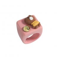 Resina anillo de dedo, Joyería & para mujer, más colores para la opción, Inner diameter:1.8cm, Width:2.1cm, Vendido por UD