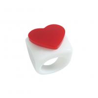 Resina anillo de dedo, Joyería & para mujer, más colores para la opción, Inner diameter:1.8cm, Width:2.4cm, Vendido por UD
