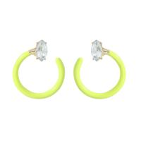 Zinc Alloy Stud Earring fashion jewelry & for woman & enamel & with rhinestone Sold By Pair
