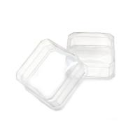 Jewelry Gift Box, Plastic,  Square, clear, 50x50x20mm, Sold By PC