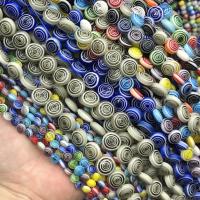 Perles murano faites à la main , chalumeau, Plat rond, poli, DIY & normes différentes pour le choix, plus de couleurs à choisir, Vendu par Environ 38 cm brin