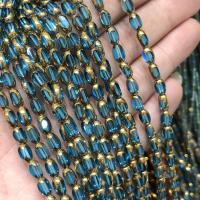 Perles cristal, Placage de couleur d'or, DIY & facettes, plus de couleurs à choisir, 4x6mm, Vendu par Environ 38 cm brin