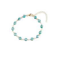 Bracelet Evil Eye bijoux, Acier inoxydable 304, avec 5cm chaînes de rallonge, bijoux de mode & pour femme & émail, bleu, 4mm, Longueur:Environ 21 cm, Vendu par PC