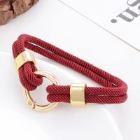 PU Leather Cord Bracelets, 316 Stainless Steel, with leather cord, handmade, fashion jewelry & Unisex, more colors for choice, nickel, lead & cadmium free, Length:Approx 21 cm, Sold By PC