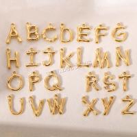 Stainless Steel Letter Pendants 304 Stainless Steel 18K gold plated fashion jewelry golden Sold By Bag