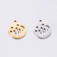 Stainless Steel Pendants, 304 Stainless Steel, Vacuum Ion Plating, fashion jewelry & DIY, more colors for choice, 12x14mm, 5PCs/Bag, Sold By Bag