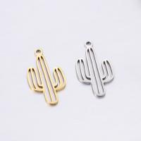 Stainless Steel Pendants 304 Stainless Steel Opuntia Stricta Vacuum Ion Plating fashion jewelry & DIY Sold By Bag