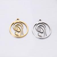 Stainless Steel Pendants, 304 Stainless Steel, Vacuum Ion Plating, fashion jewelry & DIY, more colors for choice, 15x17mm, 5PCs/Bag, Sold By Bag