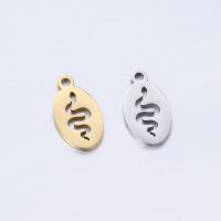 Stainless Steel Pendants, 304 Stainless Steel, Vacuum Ion Plating, fashion jewelry & DIY, more colors for choice, 8x14.50mm, 5PCs/Bag, Sold By Bag