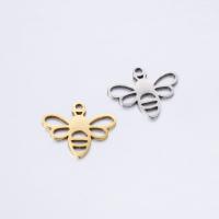 Stainless Steel Animal Pendants 304 Stainless Steel Bee Vacuum Ion Plating fashion jewelry & DIY Sold By Bag