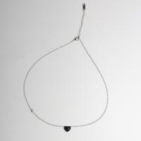 Edelstahl Schmuck Halskette, 304 Edelstahl, poliert, verschiedene Stile für Wahl & für Frau & mit Strass, keine, Länge:ca. 17.72 ZollInch, verkauft von PC