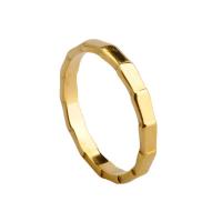 Anillo de dedo de Titantium Acero, Partículas de acero, 18K chapado en oro, Joyería & diverso tamaño para la opción & para mujer, dorado, Vendido por UD