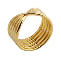 Пальцевидное Кольцо Титановой Стали, титан, Другое покрытие, ювелирные изделия моды & разный размер для выбора & Женский, Золотой, продается PC